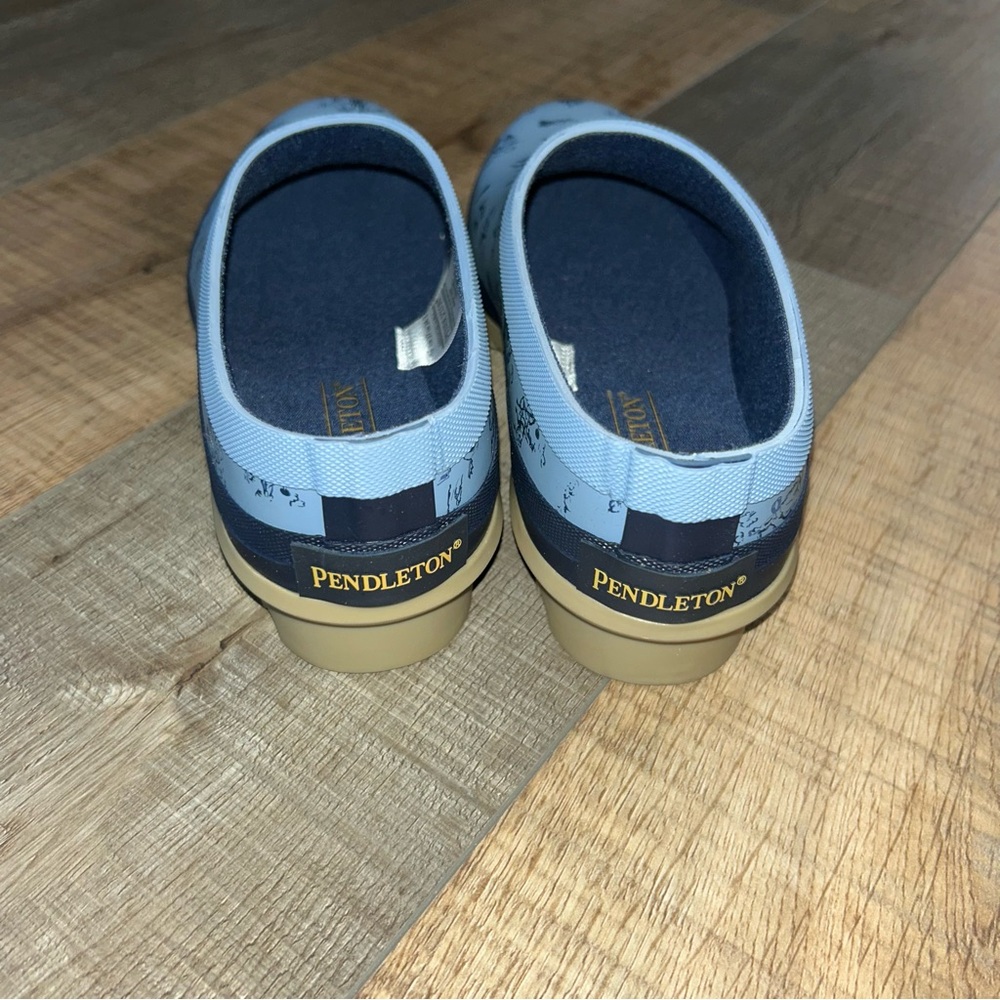 Pendleton Blue Garden Shoes Cowgirl Size 6 EUR 37 - Picture 4 of 14